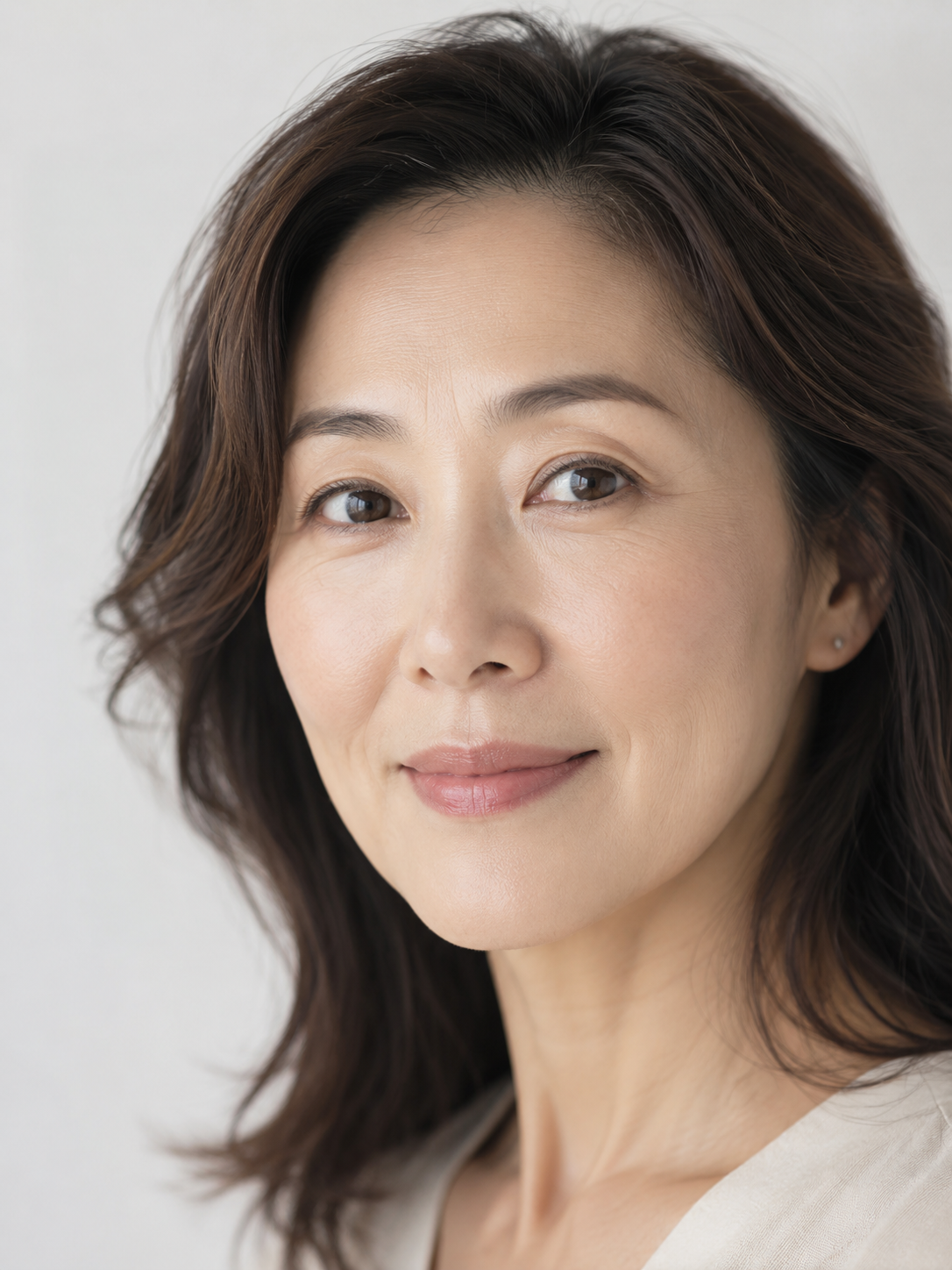 Patient after natural-looking blepharoplasty in Irvine, CA